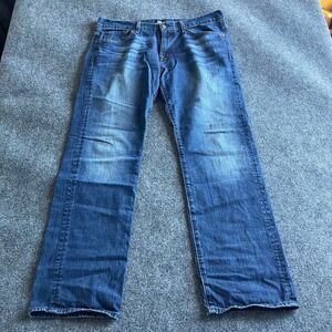 7 For All Mankind Austyn Relaxed Straight Leg Jeans Mens 38x31 Medium Wash Blue